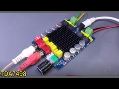Alıcılar ve Güçlendiriciler için Çift Kanal Ses Kartı 2X100W Ev Güçlendiricisi DC14-34V D Sınıfı TDA7498