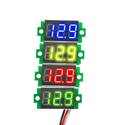 DC 0-100V 0.36'' Dijital Ampermetre Voltmetre 3 Telli LED Ekran Paneli
