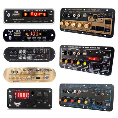 D50 Amplifikatör Kurulu ile Optik Ses BT 5.0 AMP USB FM Radyo TF Oynatıcı Ev ve Araba için