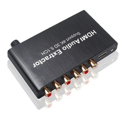 HDMI'den 3.5mm RCA Analog Ses Değiştiricisi Ekstraktör Dekoder PS4 DVD 5.1 Kanal Ses Bölücü Özel Kalıp