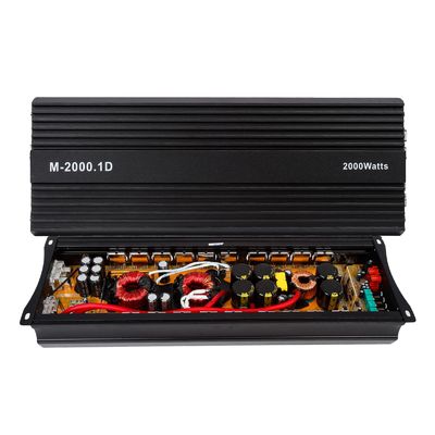 Yüksek Güçlü 12V 2000W Araba Ses Güç Amplifikatörü 2000 Watt Mono Sınıf D Subwoofer ve Geçiş Filtreleri