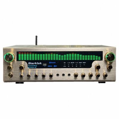 8000SW Amiral Gemisi Sürümü 7.1 CH 2500W Ev Amplifier Tam Alüminyum Alaşım Altın Beden Çift Halka Sığır Bölme Stereo Amplifier