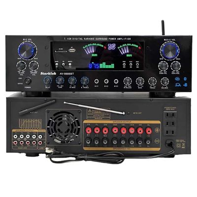 AV-8888BT Profesyonel 7.1 Kanal 2000W Ultra Yüksek Güçlü Ev Tiyatrosu Amplifikatörü BT Kablosuz Ev KTV Etraf Ses Sistemi