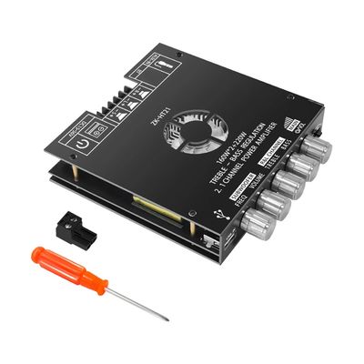 Creatall HT21 2.1 Kanal 160WX2+220W HiFi Güç Amplifier Board Modülü AUX/USB Giriş BT5.0 Dijital Subwoofer Profesyonel