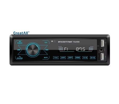 Creatall M10 Çift USB Araç MP3 Çalar BT Kablosuz Dokunmatik Ekran Renkli Işıklar Kart Yuvası U Disk Radyo Entegrasyonu Eller Serbest