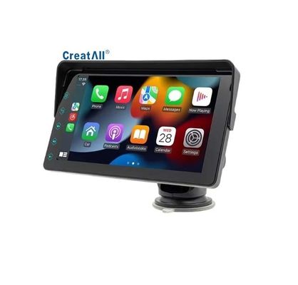 Creatall 7 İnç Taşınabilir Araba MP5 Kablosuz CarPlay Bluetooth FM Verici HD Arka Görüş Kamerası Gösterge Paneli Yerleşimi 1 Yıl