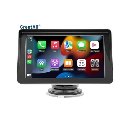 Creatall 7 İnç Taşınabilir Araba Navigasyon Geri Görüş Kablosuz Bluetooth MP5 HD USB Bağlantısı Sınır Ötesi Carplay