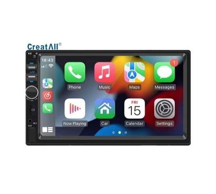 Creatall 7 Inç HD Büyük Ekran Araç Radyo Merkezi Kontrolü MP5 BT CarPlay ile USB Destek WAV MP3 APE AAC FLAC taşınabilir