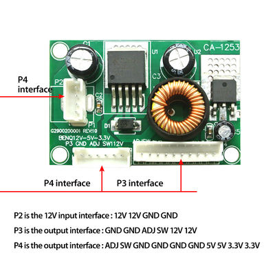CA-1253 12V ila 5V ila 3,3V voltaj dönüştürme modülü BENQ, hatlı BENQ güç kartı güç kaynağı modülü