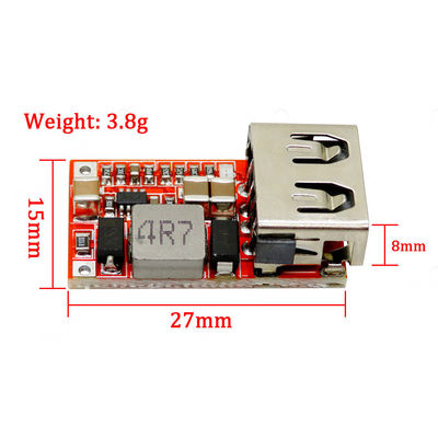 DC Buck Adım Aşağı Dönüştürücü 12v 5v Güç Modülü 12V/24V 5V 3A ARABA USB şarj aleti Modülü 6-24V DC Adım Aşağı Güç Modülü