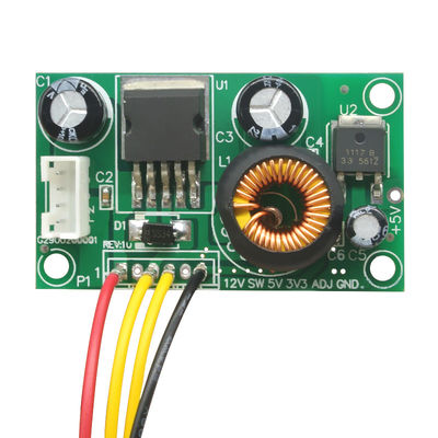 CA-1233 12V ila 5V ila 3.3V LCD Güç Kaynağı Kartı Gerilim Dönüşüm Modülü, Telli DC-DC Adım Aşağı Modülü