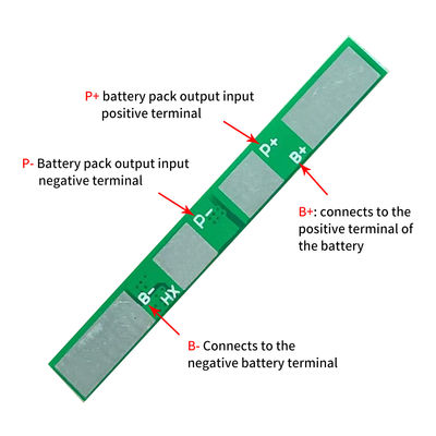 1S 3.7V 4A 18650 Pil Koruma Kartı Aşırı Şarj Koruması Aşırı Deşarj Koruması