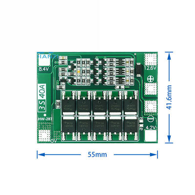 3S 11.1V 12.6V 40A 18650 Lityum Pil Koruma Levhası Dc Dc Dönüştürücü