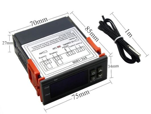 STC-1000 AC 110V-220V Dijital Nem Kontrol Cihazı Sıcaklık Termostat İzleme Sistemi