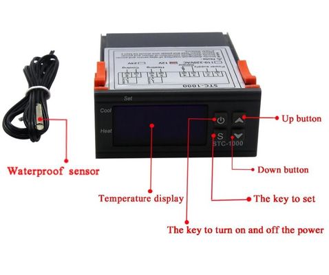 STC-1000 AC 110V-220V Dijital Nem Kontrol Cihazı Sıcaklık Termostat İzleme Sistemi