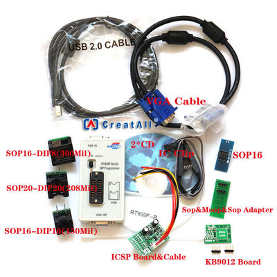 RT809F Programcı Ana tahtası IC Çip Test Aracı 7 Adaptörler SOP16 SOP20