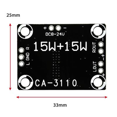 TPA3110 Yüksek Güçlü Ses Güçlendirici Kartı 15W*2 DC 8-18V