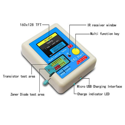 Çok fonksiyonel TFT Test Aracı Diyot Kondensatör Multimeter 25pF-100mF Aralık