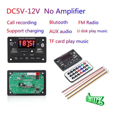 6V 12V Bluetooth 5.0 Mp3 Kod Çözme devre kartı modülü Kablosuz Araç USB