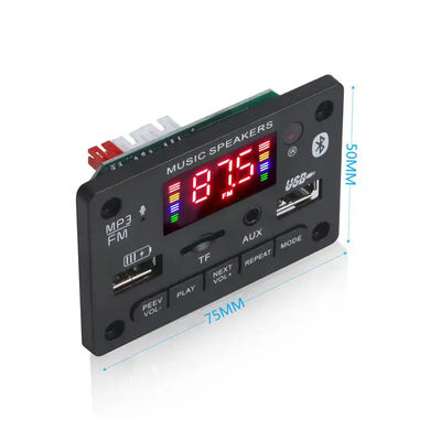 6V 12V Bluetooth 5.0 Mp3 Kod Çözme devre kartı modülü Kablosuz Araç USB