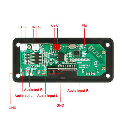 2x25W 50W MP3 Çalar Bluetooth Ses Modülü Kurulu Uzaktan Kumanda Kablosuz Ses Sistemi