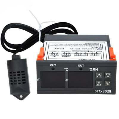 STC-3028 AC 220V DC 12V-24V Nem Sıcaklık Kontrol Cihazı Çift Güç İzleme Cihazı