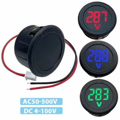 DC 4-100V AC 50-500V Dijital Ampermetre Voltmetre İki Telli Otomotiv