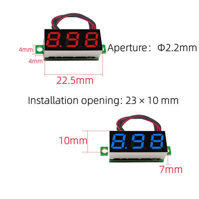 LED Dijital Ampermetre Voltmetre Gerilim Akım Ölçer 0,28/0,36/0,56 İnç