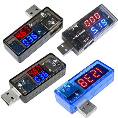 Şarj Testi Dedektörü Dijital Ampermetre Voltmetre Çift USB Bağlantı Noktası