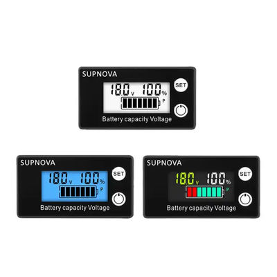 Kurşun Asit Dijital Ampermetre Voltmetre Motosiklet Volt Ölçer 12V-84V