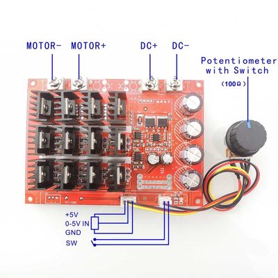 DC 10-50V 60A PWM Motor Hız Kontrol Cihazı HHO PWM RC 12V 24V 48V 3000W