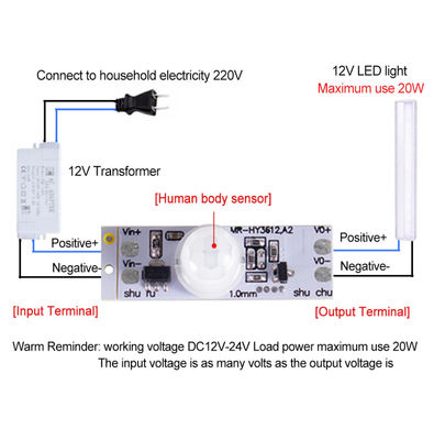 DC 12V 24V Akıllı Sensör Modülü PIR Hareket Sensörü Modülü Anahtarı