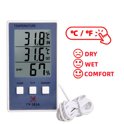 1.8F Doğruluk Sıcaklık Nem Ölçer C/F LCD Ekran Sensör Probu Hava İstasyonu