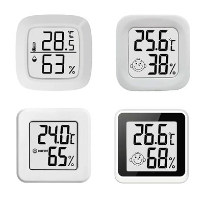 ABS Dijital Termometre Kontrol Cihazı Sıcaklık Nem Ölçer 4.3*4.3*1.2 cm