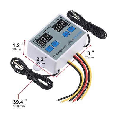 Çift LED Dijital Termometre Kontrol Cihazı Elektrikli Isıtma 220V