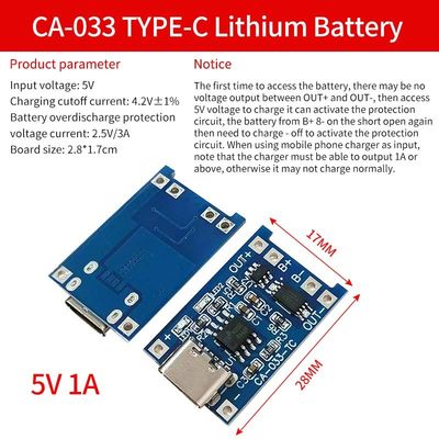 Tip-C/Mikro USB 5V 1A 18650 TP4056 Lityum Pil Şarj Modülü Şarj Tahtası Koruma Çift Fonksiyonlu 1A Li-I