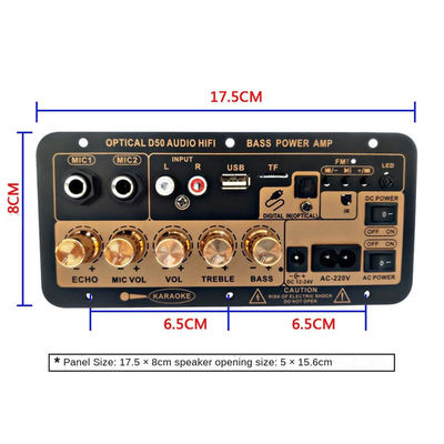 D50 100W Güç Çıktısı Amplifier Board Optik Ses Girişi ve Düzenlenebilir Yüksek Alçak Tonlar ile Bluetooth AMP
