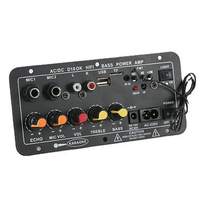 D10 12V 24V Subwoofer Dijital Güç Amplifier Board Kablosuz Ses Stereo BT 5.0 Çift Mikrofon Karaoke Amp Hoparlör Acc