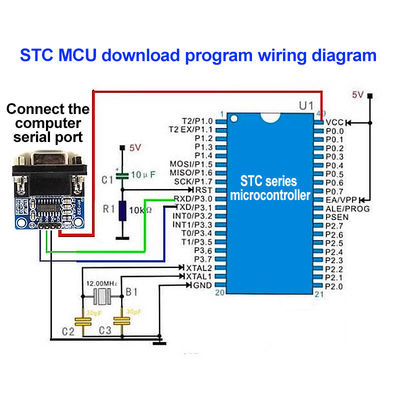 5.5V MAX3232 MAX232 Modülü RS232 TTL Seri Port Dönüştürücü DB9 Bağlantısı
