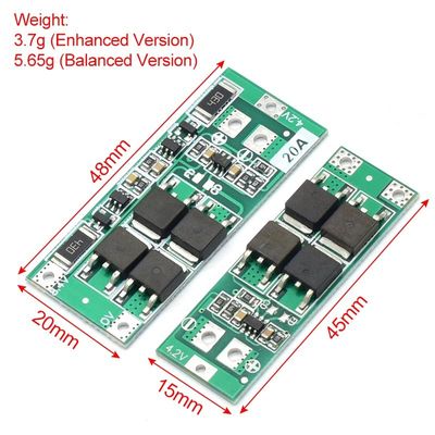 2S 20A 7.4V 8.4V 18650 Lityum Pil Koruma Kurulu Standart/Balance Diy Bms 18650 için