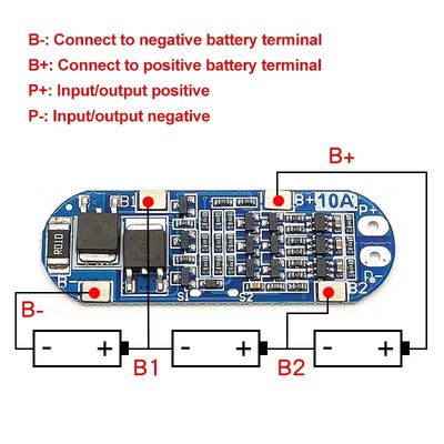 3S 10A Li-Ion Lityum Pil 18650 Şarj cihazı BMS Pil Koruma Kartı 11.1V 12.6V
