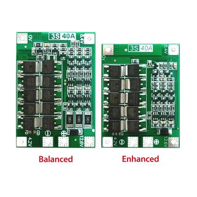 CA-3S-40A Li-Ion Lityum Pil Şarj Aracı Lipo Hücre Modülü PCB BMS Koruma Kartı Boru Motoru 12.6V Denge ile