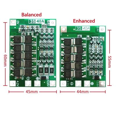 CA-3S-40A Li-Ion Lityum Pil Şarj Aracı Lipo Hücre Modülü PCB BMS Koruma Kartı Boru Motoru 12.6V Denge ile