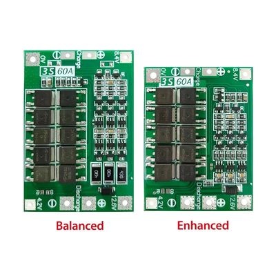 CA-3S-60A Li-Ion Lityum Pil Şarj Aracı Lipo Hücre Modülü PCB BMS Koruma Tablosu Drill Motoru 12.6V Denge ile