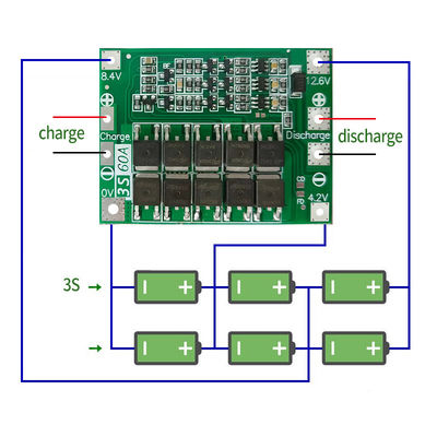 CA-3S-60A Li-Ion Lityum Pil Şarj Aracı Lipo Hücre Modülü PCB BMS Koruma Tablosu Drill Motoru 12.6V Denge ile