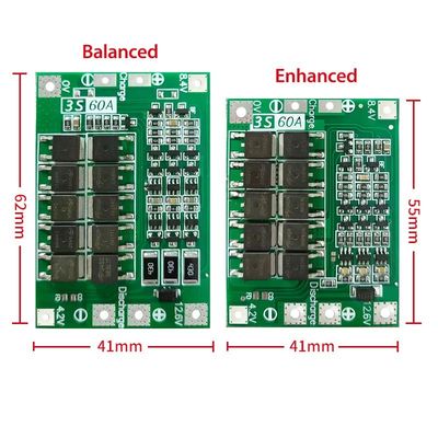 CA-3S-60A Li-Ion Lityum Pil Şarj Aracı Lipo Hücre Modülü PCB BMS Koruma Tablosu Drill Motoru 12.6V Denge ile