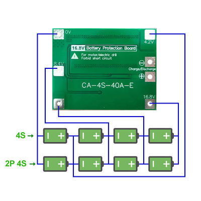 CA-4S-40A Li-Ion Batarya Şarj Aracı Lipo Cell Modülü PCB BMS Koruma Kartı