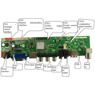 Dijital Analog Entegre Evrensel LED TV Ana pano DTV3663 T2/T/C ile