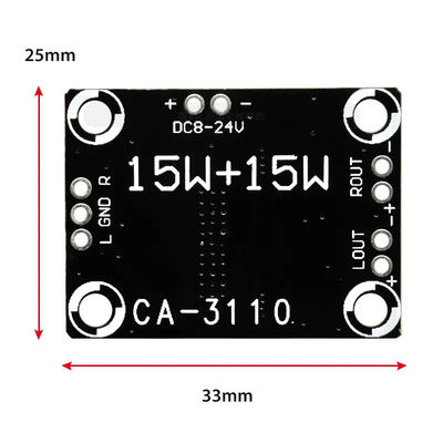 CA-3110 Dijital Amplifier Board 2x15W Stereo Class D 8-24V DC TPA3110 Çip ile