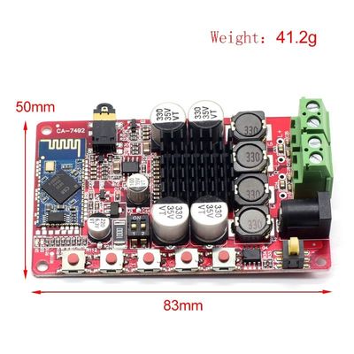 CA-7492B Dijital Güç BT Amplifikatör Modülü, CSR5.0 Bluetooth 2*50W Çıkış ve 8-24V DC Güç ile
